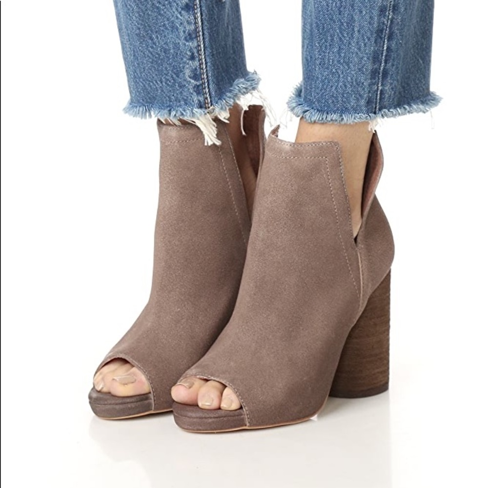 Jeffrey Campbell Leather Peep Toe Bootie OATH